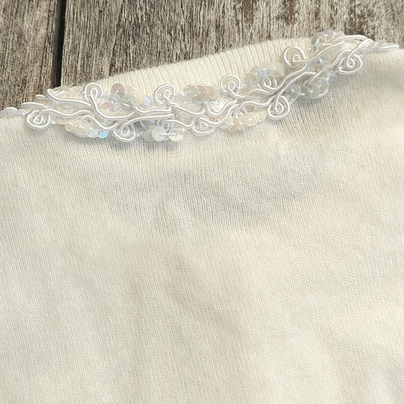 Vintage Cardigan Sequin Off White - Picture 8 of 8